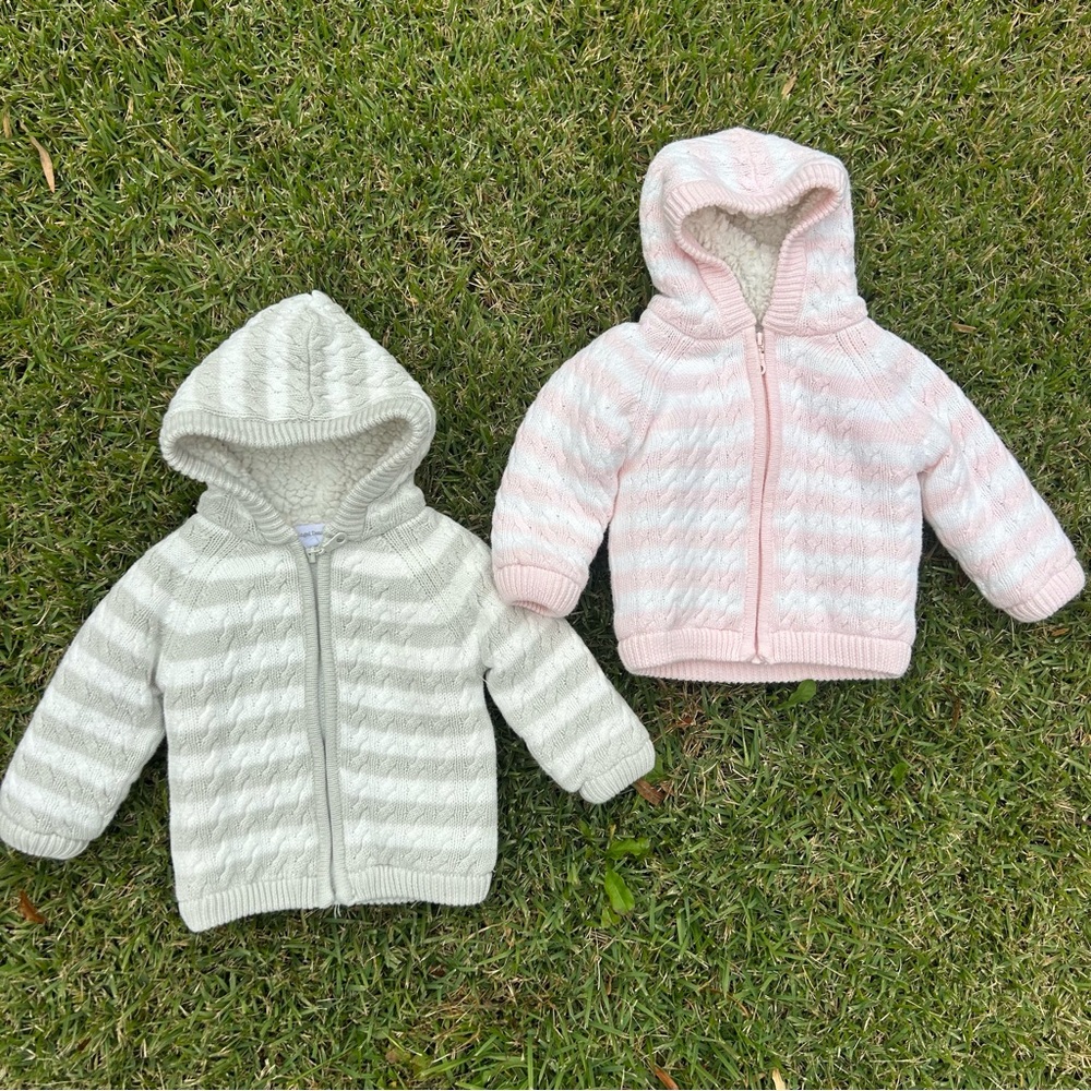 Angel Dear 2 Sherpa Lined Hooded Sweater Coat bundle